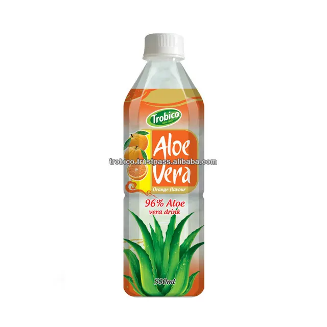 500ml orange flavor aloe vera drink from viet nam