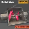 HYDRAULIC MIXER BUCKET WITH POURING CHUTE