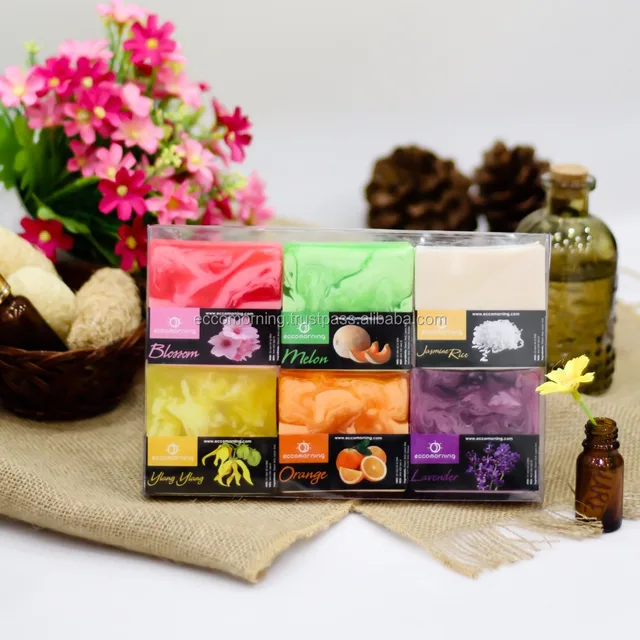 square bar soap gift set of eccomornng natural handmade soaps