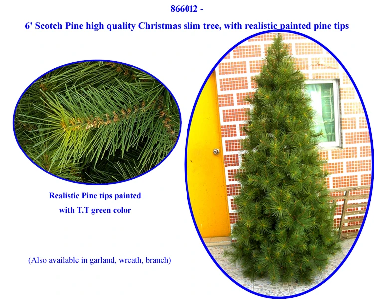 6" scotch pine high quality visually impressed christmas slim