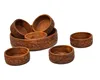 Carved Wooden Dry Fruit Bowl Set