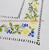 Custom Hand embroidered Table Cloth Flower Tablecloth