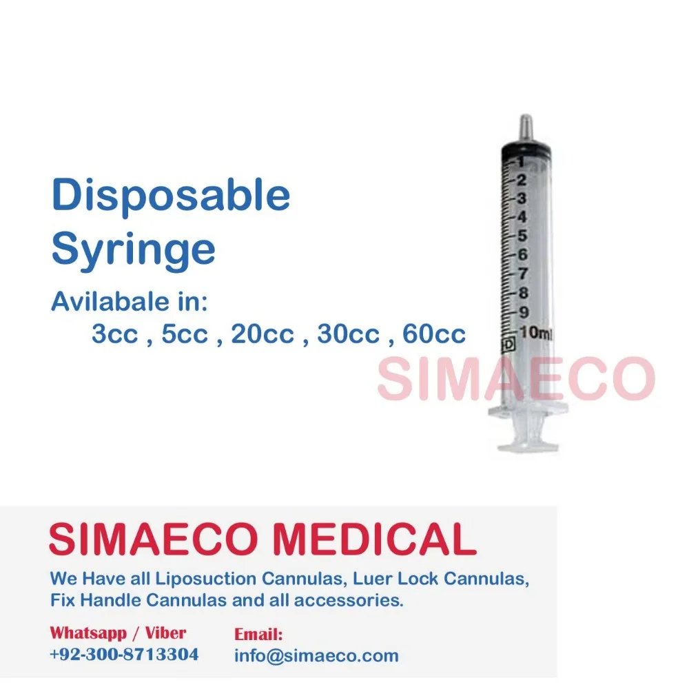 cannula for disposable syringe