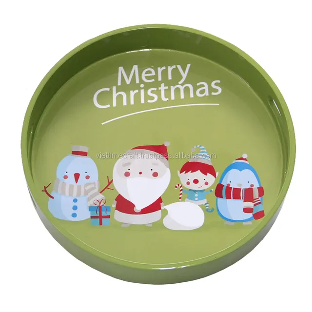 christmas gift set / set of lacquer tray, coaster, tissue box