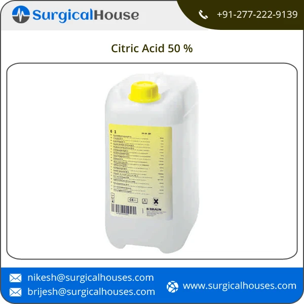 citric acid 50 % with outstanding disinfectant and virucidal