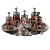 High Quality Silver Plated Turkish Arabic Tea Set With Tray