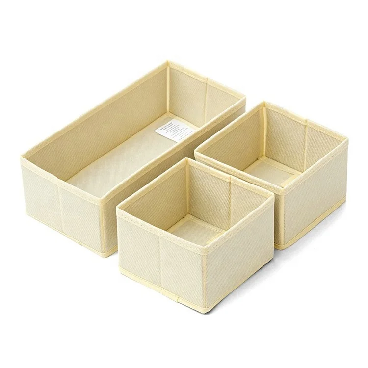 Ecofriendly Nonwoven Fabric Foldable Closet Organizer Underwear Socks Ties Drawer Storage Box 3 Pack Set, Customized
Ecofriendly Nonwoven Fabric Foldable Closet Organizer Underwear Socks Ties Drawer Storage Box 3 Pack Set, Customized