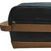 Waxed Canvas and Genuine Leather Toiletry/ Cosmetic Case