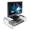 Computer Screen Lucite Riser Plinth Bridge Clear Acrylic TV Monitor Laptop LCD Stand