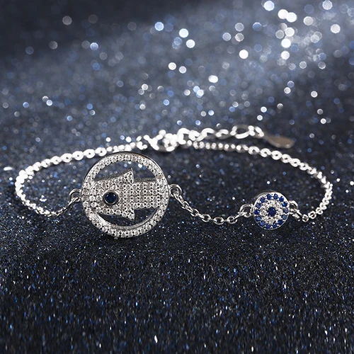 Luxury 100% Real 925 Sterling Silver Blue Lucky Eye Charm Bracelets For Women Wedding Fashion Jewelry Adjustable Bracelet
Luxury 100% Real 925 Sterling Silver Blue Lucky Eye Charm Bracelets For Women Wedding Fashion Jewelry Adjustable Bracelet