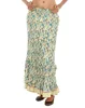 Printed Long Length Floral Embroidered Crushed Crinkled Style Wedding Skirt For Women