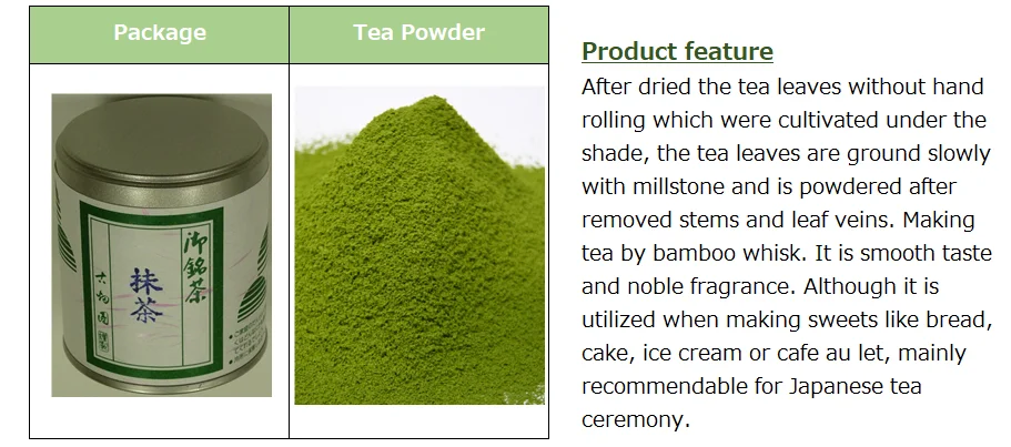 japanese matcha green tea powder with reasonable p