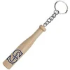 Custom various sports cup key chains cheap mini baseball bat wooden
