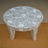 Designer Round Mother of Pearl Inlay Stool