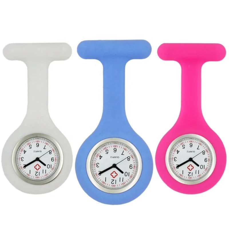Silicone Fashion Nurses Watch Brooch Tunic Fob Pocket Stainless Back Watches Rubber Clip-On Cross Clock, Multi colors
Silicone Fashion Nurses Watch Brooch Tunic Fob Pocket Stainless Back Watches Rubber Clip-On Cross Clock, Multi colors