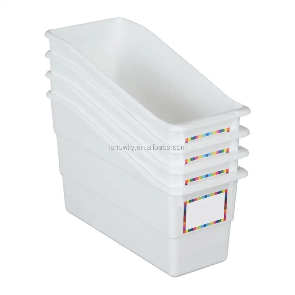 Hot Sale White Durable Book And Binder Holders Plastic Classroom Book