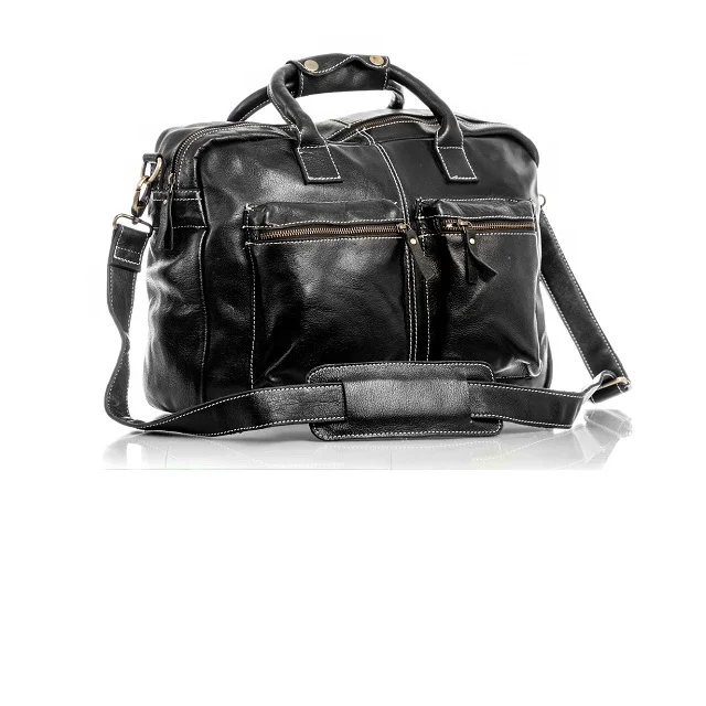 black leather duffle bag womens