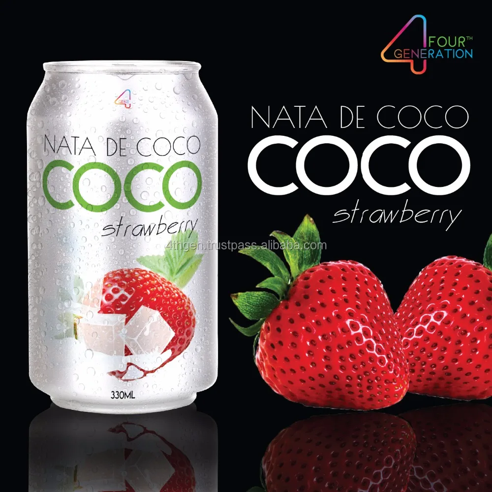 COCO nata de coco- strawberry juice -250ml 500ml