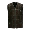 New Men's Cheap Black Shearling Waistcoats Sheepskin Leather Real Fur Vest