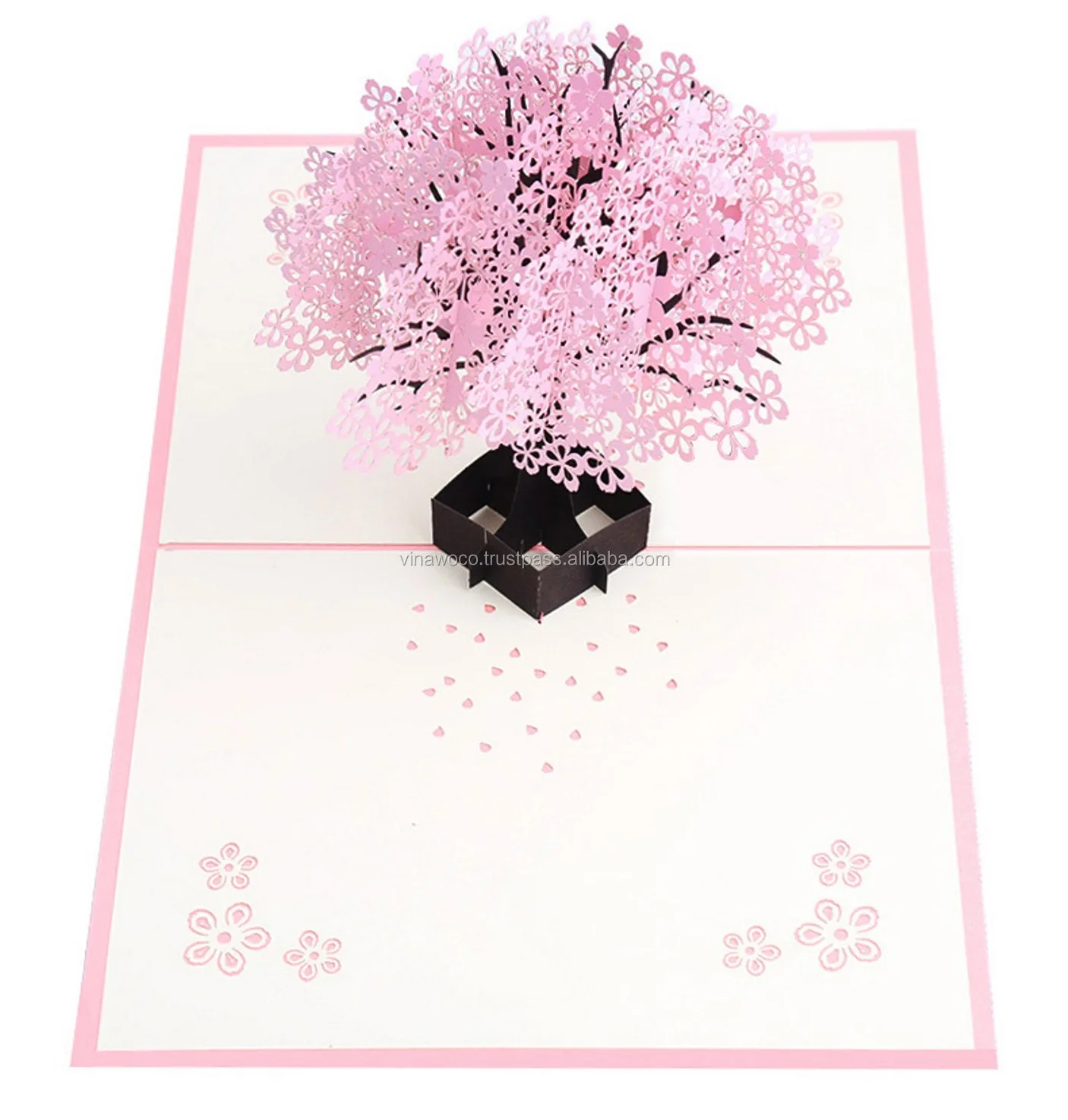 made in vietnam flamigo greeting cards 3d pop up