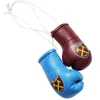 Promotional Mini Boxing Gloves for Car Hanging on Mirror Pu Rexine Leather Customized All countries Flags or any Logo printed