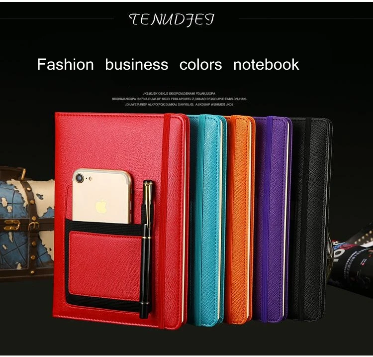 a5 custom notebook pu leather business diary hardcover notepad