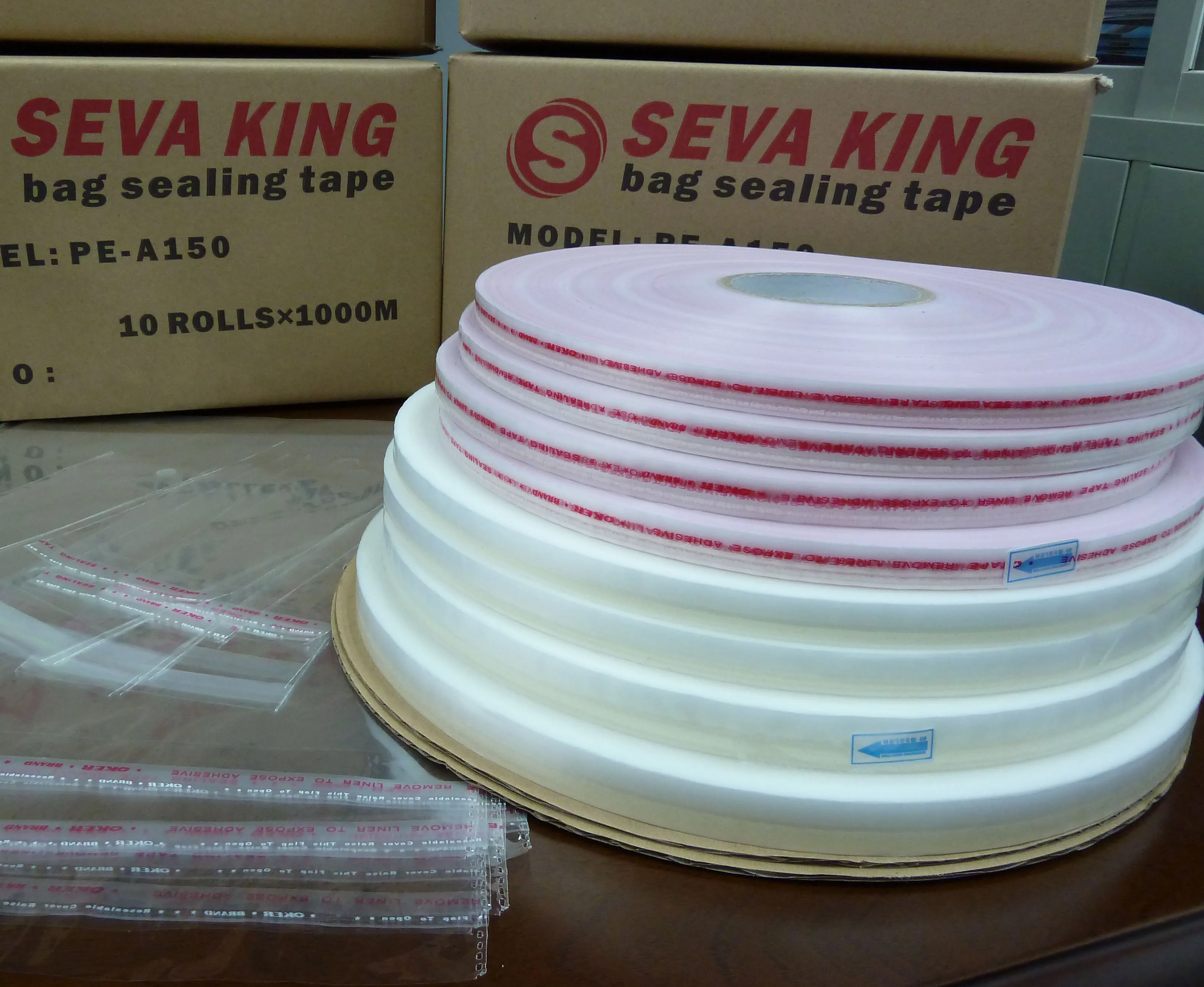 India hot sale Original OKER SEALING TAPE REAL Manufacturer Sticky adhesive double side silicone oil bag sealing tape
