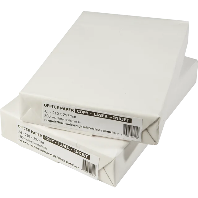 75/ream)  - brand: double a (grade a)  - size: a4 (210mm x