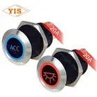 Compact Size Large Current 20A Stainless Steel Push Button Switch