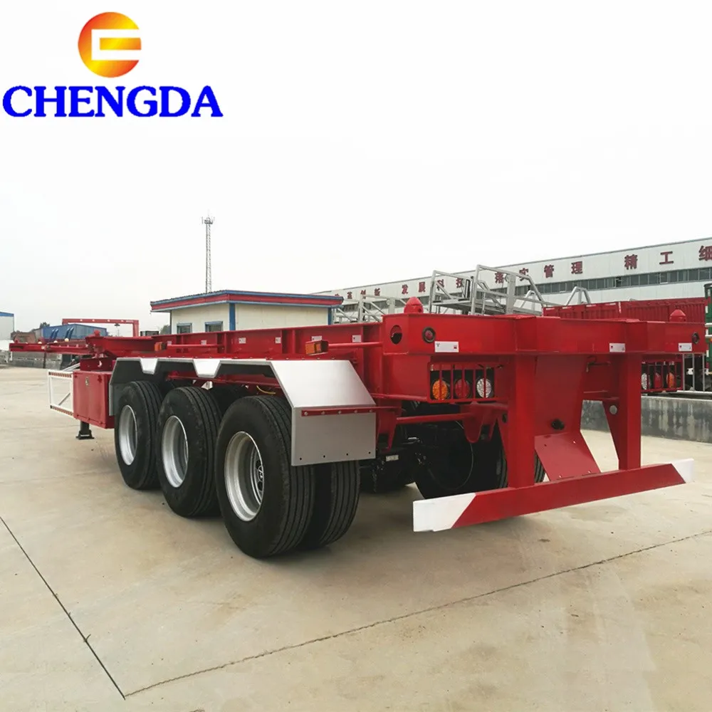 Chengda 40ft Skeleton Container Semi-trailer, truck trailer
