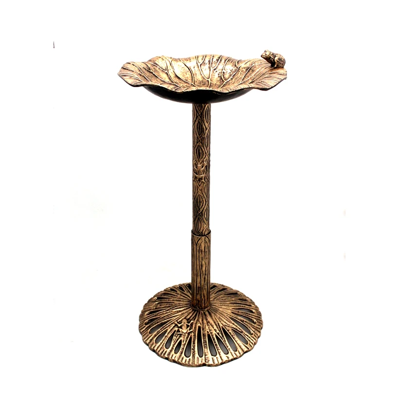 Gold Antique Aluminium Bird Bath With Frog Buy Exotic Bird