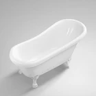 Clawfoot Tub Portable Bathtub for Adult, Freestanding Clear Acrylic Bath Tub