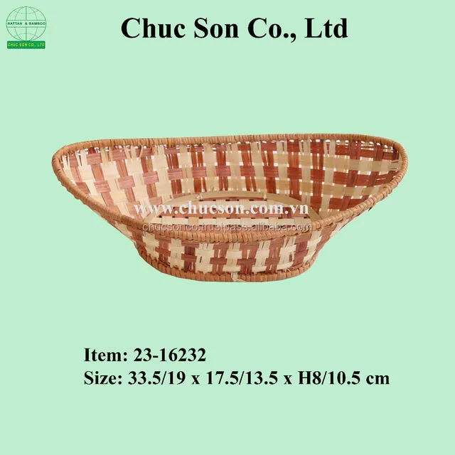 bamboo bread basket, best selling bamboo food basket, woven