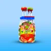 High quality organic strawberry+watermelon flavor hard candy lollipop candy sweets