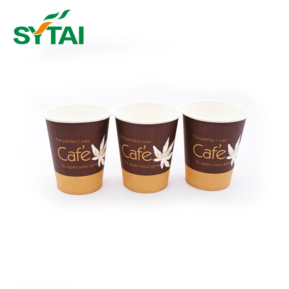 Coffee Cups With Lids Pla Coating Paper Custom Company Logo Disposable