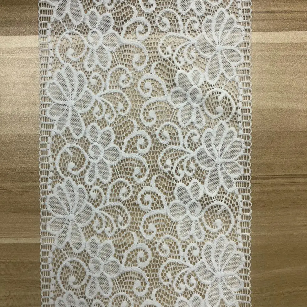 High quality stretch floral lace trim for wedding and dress