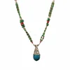 Antique Style Wholesale Nepali Natural Turquoise Gemstone Tibetan Fashion Necklace Jewelry