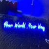 2018China factory Neon sign blue glass neon tube sign