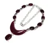 handcrafted Jewelry 16 To 18 Inch unique design kashmiri ruby shining 925 sterling silver plated Necklace