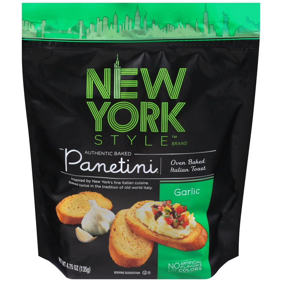 Garlic Italian Toast Panetini 4.75 oz NEW YORK STYLE Organic Snacks