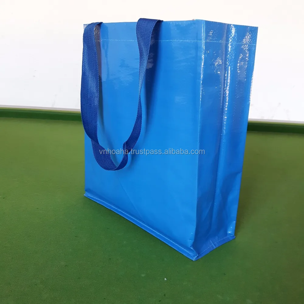 Blue Color PP Woven Shopping Bag