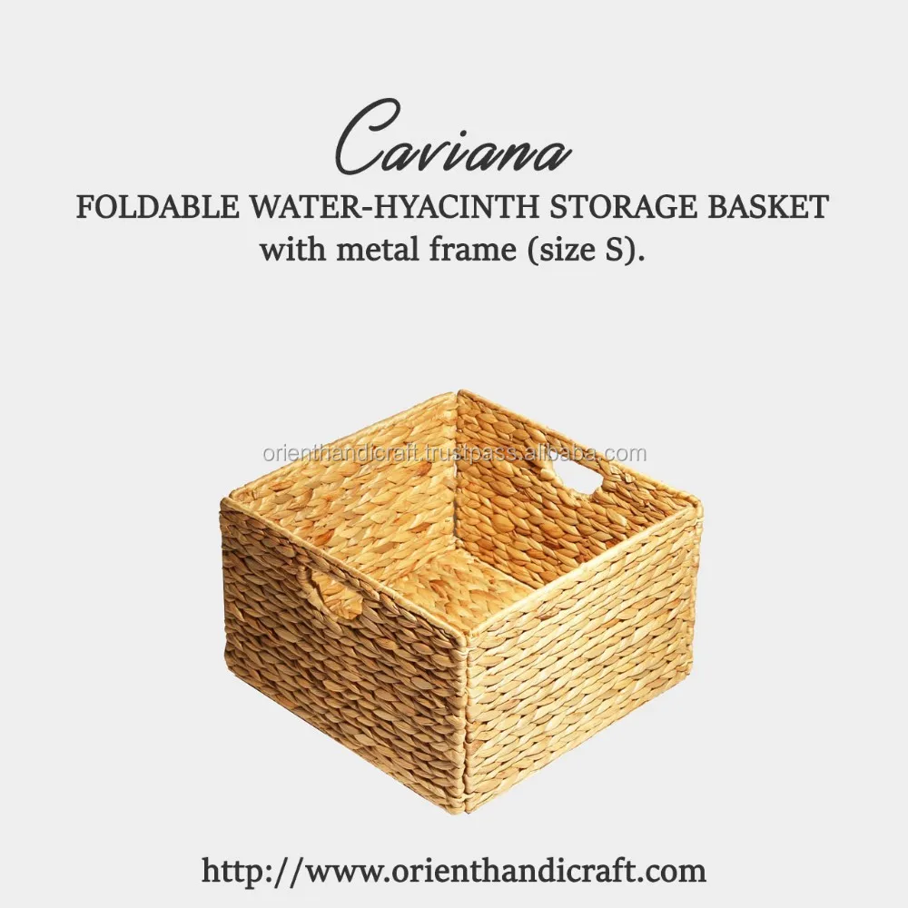 portable foldable storage basket - folds flat when empty for