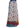 Indian Silk Printed Vintage long Skirts Magic layer Wrap around skirts