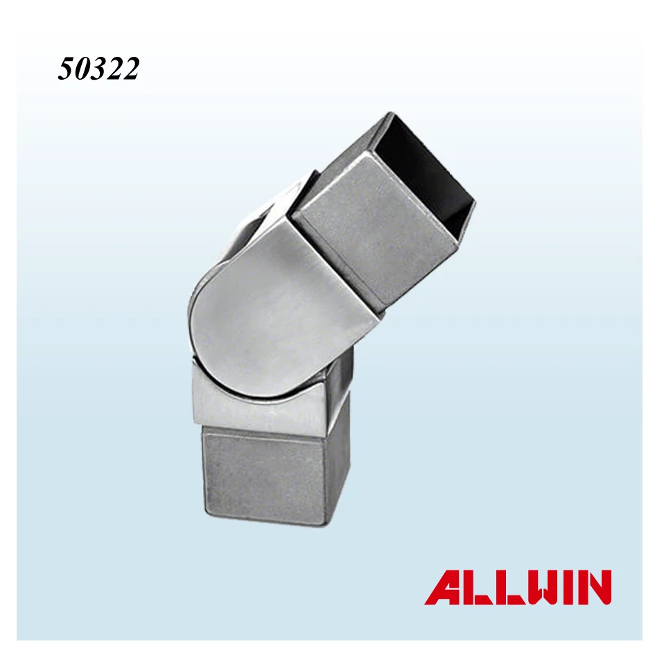 Stainless Steel Square tube connector Adjustable flush angle product1