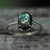 Paua Shell Ring in 925 Sterling Silver for Women