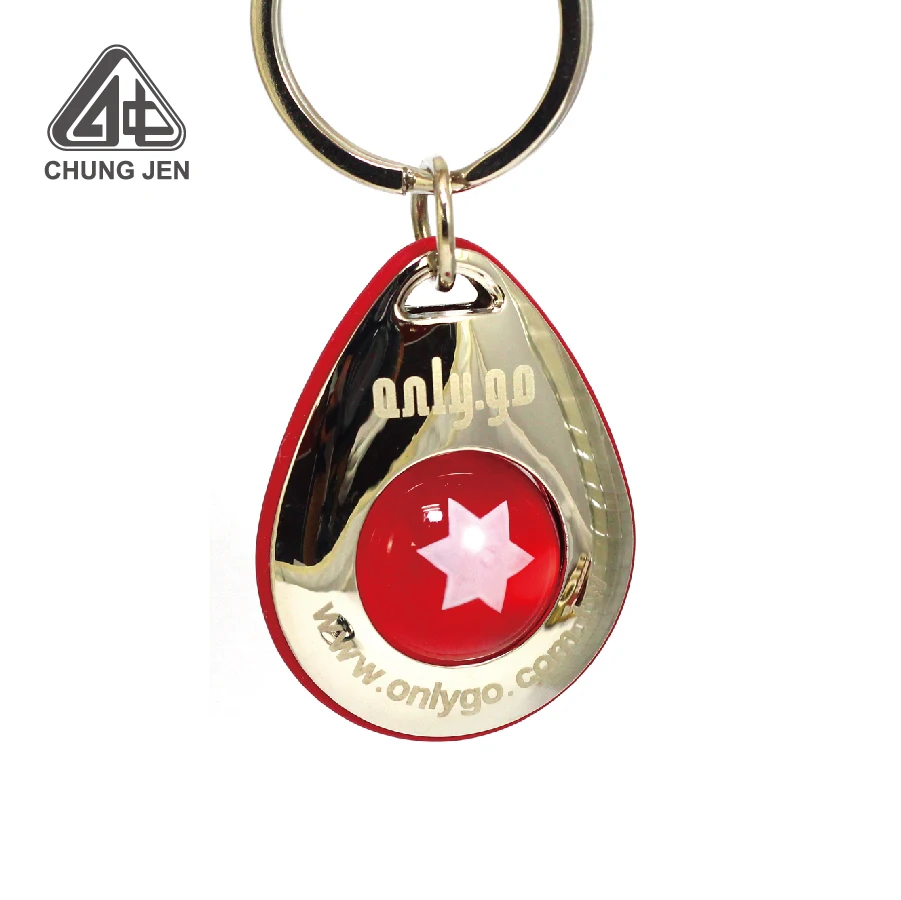 promotion rotating metal keychain for giveaway