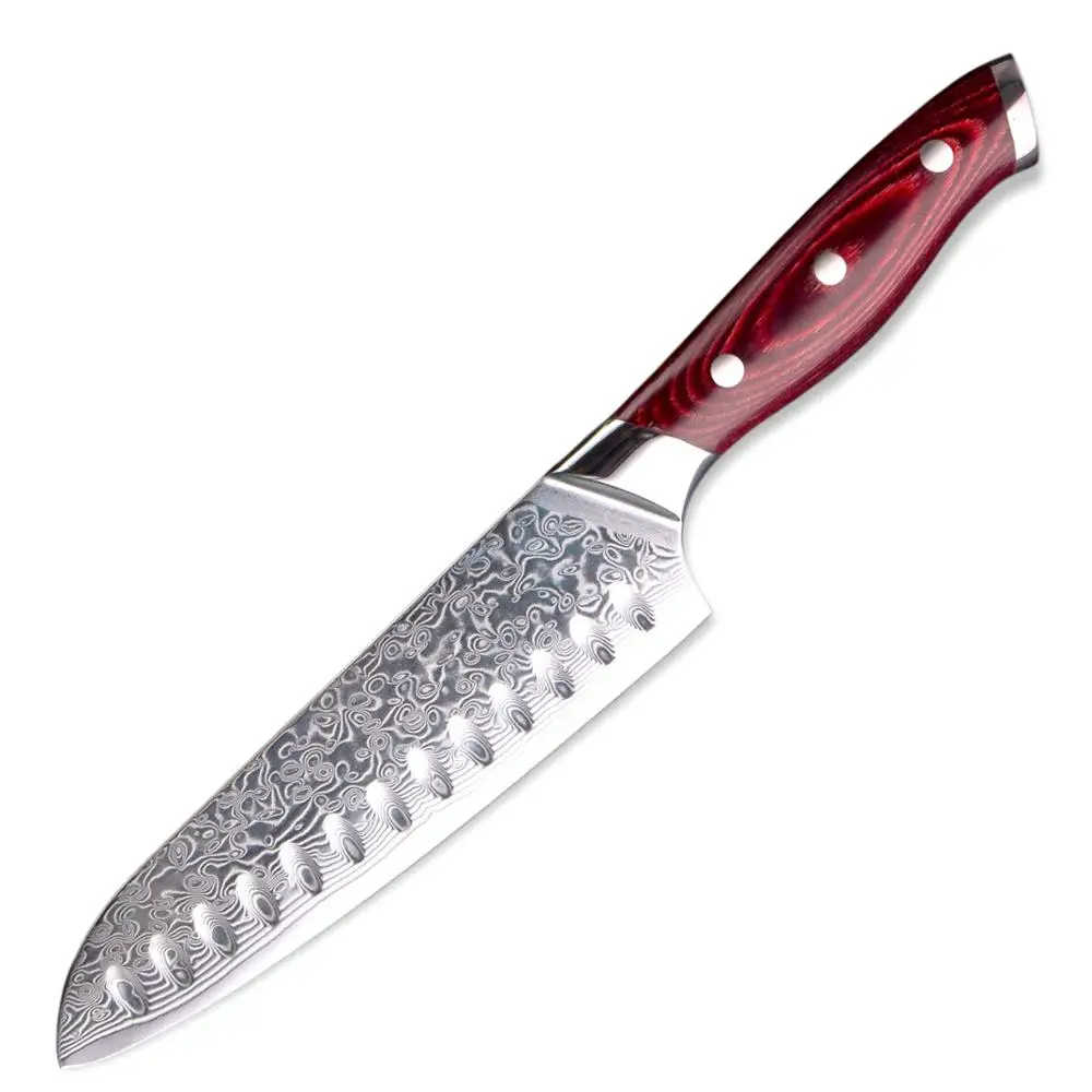 GRANDSHARP Дамаск японский нож 67 слоев японский Дамасская сталь японский Дамаск кухонный нож Santoku суши сашими шеф повар