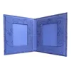 High quality handmade cotton paper dual picture blue color embroidery photo frame