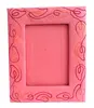 New style antique design handmade cotton paper red color embroidery photo frame