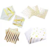 Disposable beverage napkin, cocktail and dinner napkin customized happy birthday gold foil pink printing tissue paper napkin
